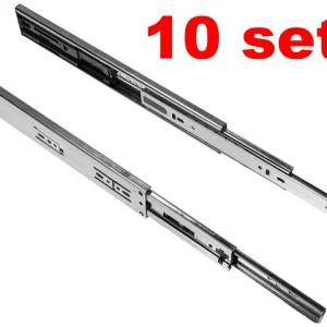 Set of 10 Soft-Close Ball Bearing Drawer Slides Full Extension 12