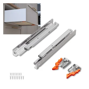 Undermount Drawer Slides Soft Close 12 15 18 & 21 inch For 1/2-5/8